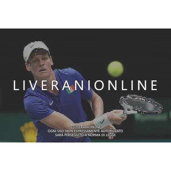 Coppa Davis by Rakuten 2022 - Jannik Sinner Italia vs Francisco Cerundolo Argentina del 16/09/2020 UnipolSai Arena di Bologna - nella foto: Jannik Sinner in azione ©Claudio Zamagni/Agenzia Aldo Liverani /AGENZIA ALDO LIVERANI SAS