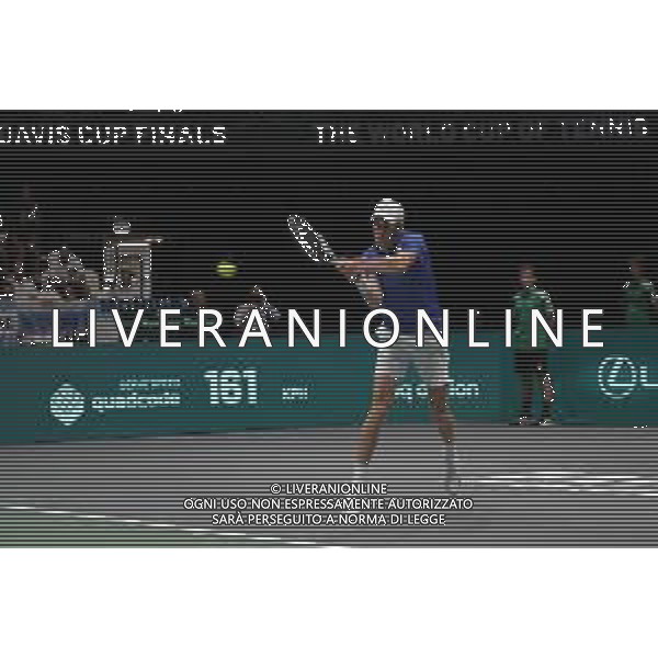 Coppa Davis by Rakuten 2022 - Jannik Sinner Italia vs Francisco Cerundolo Argentina del 16/09/2020 UnipolSai Arena di Bologna - nella foto: Jannik Sinner in azione ©Claudio Zamagni/Agenzia Aldo Liverani /AGENZIA ALDO LIVERANI SAS