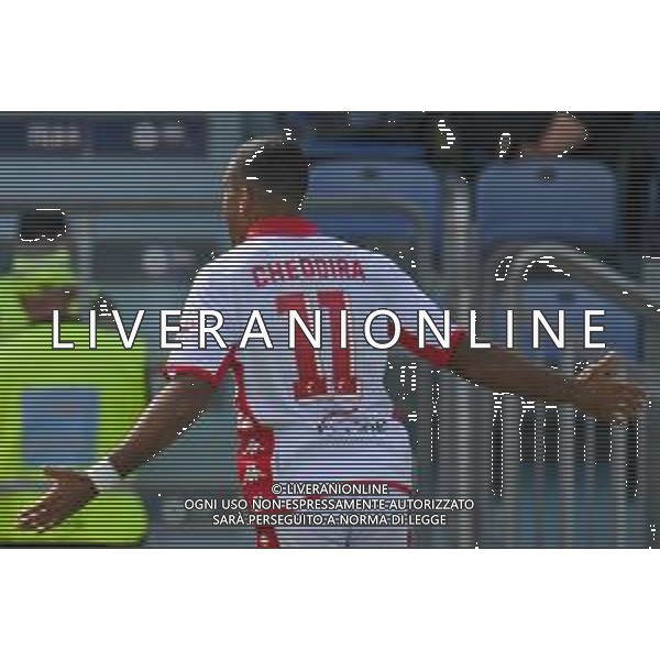 17-9-2022. Cagliari Calcio-S.S.C. Bari. 6° giornata serie BKT 2022/2023, stadio Unipol Domus Cagliari. Foto salvatore Moi/Aldo Liverani s.a.s. Nella foto: Gol ed eseltunza del Bari, in trasferta contro il Cagliari. Segna: Walid Cheddira Bari ©MOI/AGENZIA ALDO LIVERANI SAS