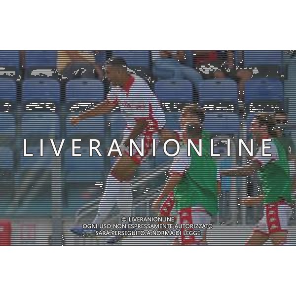 17-9-2022. Cagliari Calcio-S.S.C. Bari. 6° giornata serie BKT 2022/2023, stadio Unipol Domus Cagliari. Foto salvatore Moi/Aldo Liverani s.a.s. Nella foto: Gol ed eseltunza del Bari, in trasferta contro il Cagliari. Segna: Walid Cheddira Bari ©MOI/AGENZIA ALDO LIVERANI SAS