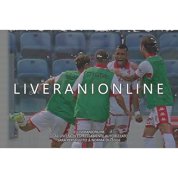 17-9-2022. Cagliari Calcio-S.S.C. Bari. 6° giornata serie BKT 2022/2023, stadio Unipol Domus Cagliari. Foto salvatore Moi/Aldo Liverani s.a.s. Nella foto: Gol ed eseltunza del Bari, in trasferta contro il Cagliari. Segna: Walid Cheddira Bari ©MOI/AGENZIA ALDO LIVERANI SAS