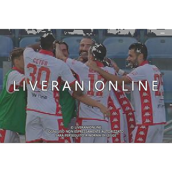17-9-2022. Cagliari Calcio-S.S.C. Bari. 6° giornata serie BKT 2022/2023, stadio Unipol Domus Cagliari. Foto salvatore Moi/Aldo Liverani s.a.s. Nella foto: Gol ed eseltunza del Bari, in trasferta contro il Cagliari. Segna: Walid Cheddira Bari ©MOI/AGENZIA ALDO LIVERANI SAS