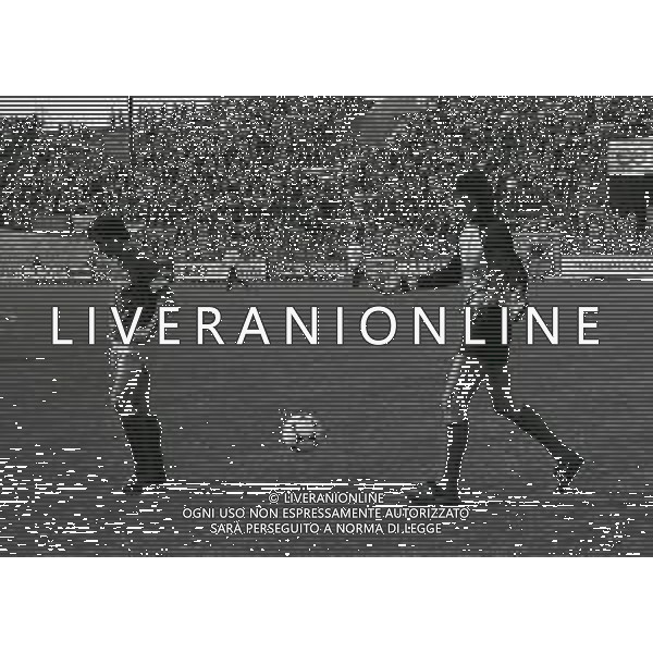 08-04-1984 COMO CAMPIONATO DI CALCIO SERIE B COMO-CATANZARO 1-2 NELLA FOTO GIOVANNI CERVONE E GIORGIO BOSCOLO AG ALDO LIVERANI SAS 