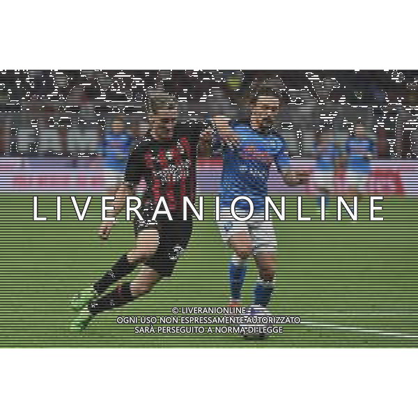 Alexis Saelemaekers (Milan) e Mario Rui (Napoli) Milan vs Napoli Milano 18-09-2022 Stadio Giuseppe Meazza - San Siro Campionato Serie A TIM - 6a giornata foto Roberto Garavaglia/ag. Aldo Liverani sas/AGENZIA ALDO LIVERANI SAS