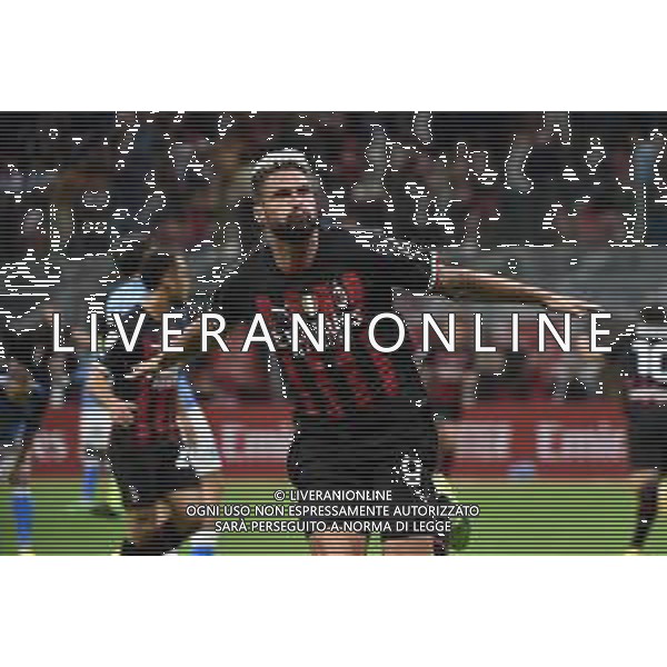 Olivier Giroud (Milan) esulta dopo il gol dell\'1 a 1 Milan vs Napoli Milano 18-09-2022 Stadio Giuseppe Meazza - San Siro Campionato Serie A TIM - 6a giornata foto Roberto Garavaglia/ag. Aldo Liverani sas/AGENZIA ALDO LIVERANI SAS