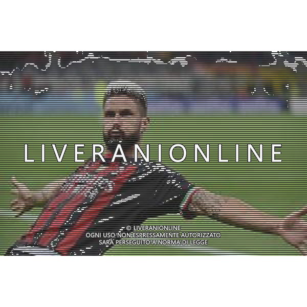 Olivier Giroud (Milan) esulta dopo il gol dell\'1 a 1 Milan vs Napoli Milano 18-09-2022 Stadio Giuseppe Meazza - San Siro Campionato Serie A TIM - 6a giornata foto Roberto Garavaglia/ag. Aldo Liverani sas/AGENZIA ALDO LIVERANI SAS