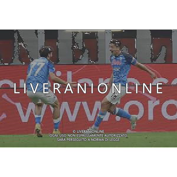 Giovanni Pablo Simeone (Napoli) esulta dopo il gol del 2 a 1 Milan vs Napoli Milano 18-09-2022 Stadio Giuseppe Meazza - San Siro Campionato Serie A TIM - 6a giornata foto Roberto Garavaglia/ag. Aldo Liverani sas/AGENZIA ALDO LIVERANI SAS