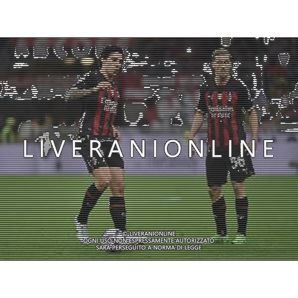 Sandro Tonali (Milan) SX e Alexis Saelemaekers (Milan) DX Milan vs Napoli Milano 18-09-2022 Stadio Giuseppe Meazza - San Siro Campionato Serie A TIM - 6a giornata foto Roberto Garavaglia/ag. Aldo Liverani sas