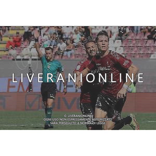 REGGINA - CITTADELLA CAMPIONATO CALCIO SERIE BKT 17.09.2022 NELLA FOTO ESULTANZA DOPO IL GOL DI GIOVANNI FABBIAN CON LUIGI CANOTTO ©GARREFFA/AGENZIA ALDO LIVERANI SAS