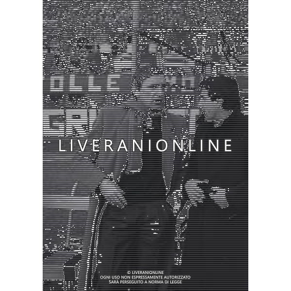 29-01-1984 BERGAMO -CAMPIONATO DI CALCIO SERIE B ATALANTA-CAGLIARI 0-0 NELLA FOTO GIGI RIVA E ADELIO MORO AG ALDOLIVERANI SAS