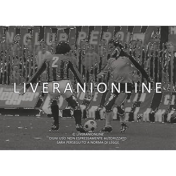 02-11-1980 MILANO CAMPIONATO DI CALCIO SERIE B MILAN-PALERMO 0-0 NELLA FOTO AZIONE DI GIOCO AG ALDO LIVERANI SAS