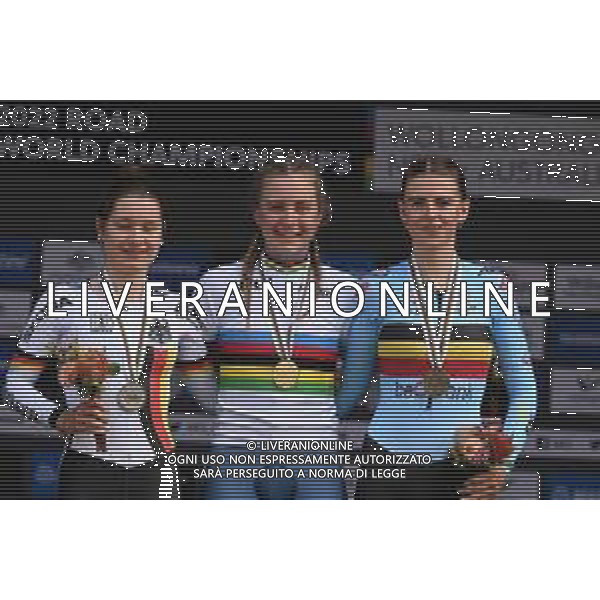 20-09-2022 World Championships Junior Women Cronometro; 2022, Great Britain; 2022, Germany; 2022, Belgium; Backstedt, Zoe; Czapla, Justyna; Jooris, Febe; Wollongong; ©SIROTTI/AGENZIA ALDO LIVERANI SAS