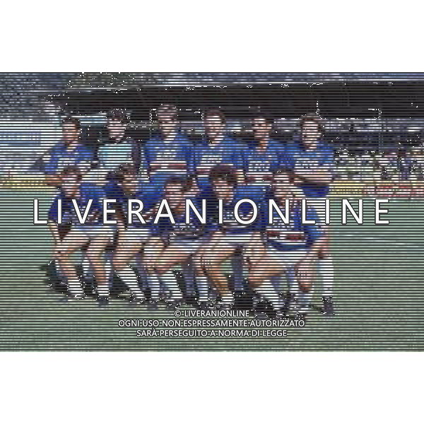 FORMAZIONE SQUADRA UNIONE CALCIO SAMPDORIA CAMPIONATO SERIE A 1989 -1990 AG ALDO LIVERANI SAS