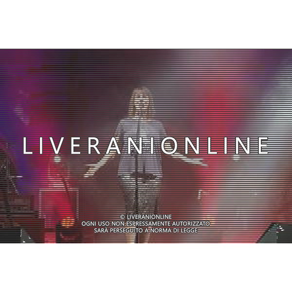 Mantua, Italy. 27th August 2022. The italian songwriter Carmen Consoli sings on stage during her live performs in Esedra Palazzo Te in Mantua, for her Volevo fare la rock-star tour 2022 ©Roberto Tommasini / Agenzia Aldo Liverani