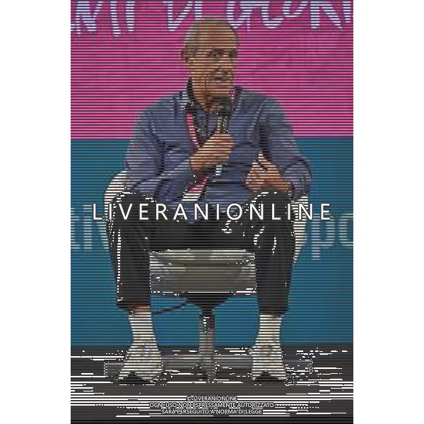 Festival dello Sport nella foto Ettore Messina Trento 22-09-2022 Sala Depero presso il Palazzo della Provincia Autonoma di Trento Ettore Messina la mia Olimpia tricolore, con Ettore Messina foto Roberto Garavaglia/ag. Aldo Liverani sas