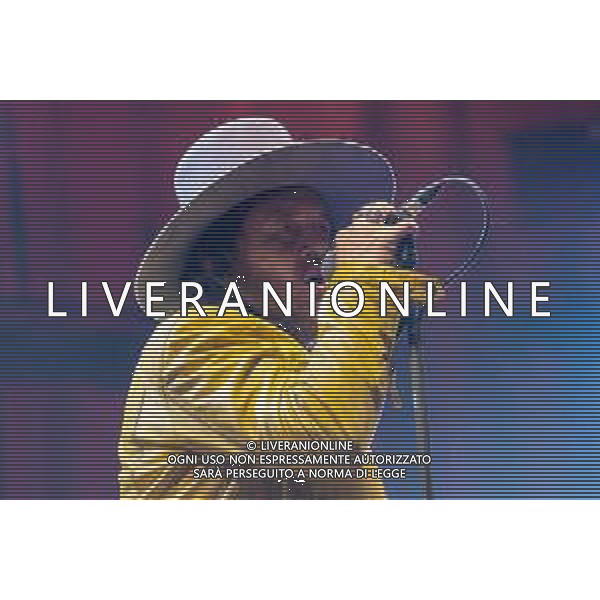 The italian songs writer Adelmo Fornaciari, as know with Zucchero pseudonym sings and songs on a stage during his first date of World Wide Tour at Arena di Verona in Verona, Italy, on 25th April 2022 ©Roberto Tommasini / Ag. Aldo Liverani Sas