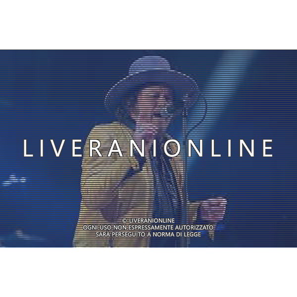 The italian songs writer Adelmo Fornaciari, as know with Zucchero pseudonym sings and songs on a stage during his first date of World Wide Tour at Arena di Verona in Verona, Italy, on 25th April 2022 ©Roberto Tommasini / Ag. Aldo Liverani Sas