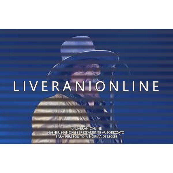 The italian songs writer Adelmo Fornaciari, as know with Zucchero pseudonym sings and songs on a stage during his first date of World Wide Tour at Arena di Verona in Verona, Italy, on 25th April 2022 ©Roberto Tommasini / Ag. Aldo Liverani Sas