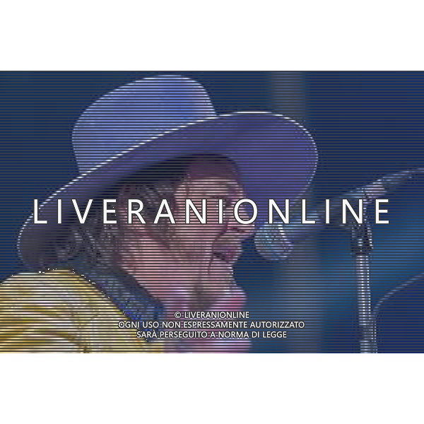 The italian songs writer Adelmo Fornaciari, as know with Zucchero pseudonym sings and songs on a stage during his first date of World Wide Tour at Arena di Verona in Verona, Italy, on 25th April 2022 ©Roberto Tommasini / Ag. Aldo Liverani Sas
