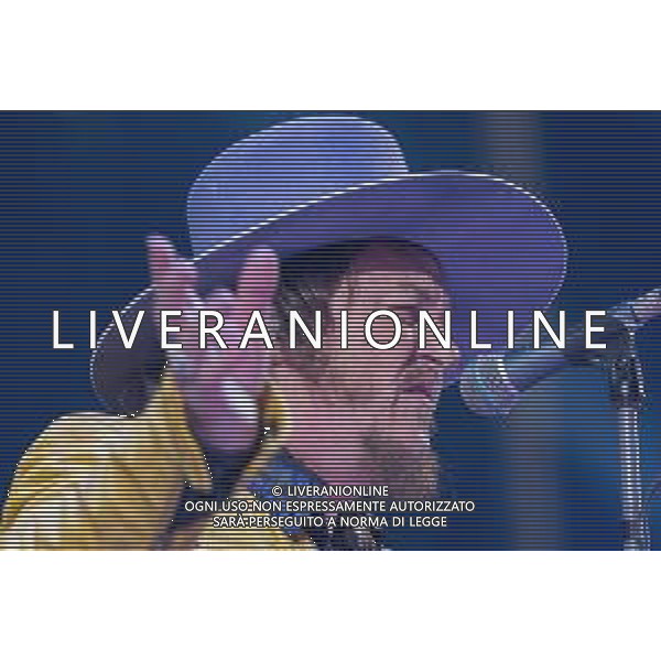 The italian songs writer Adelmo Fornaciari, as know with Zucchero pseudonym sings and songs on a stage during his first date of World Wide Tour at Arena di Verona in Verona, Italy, on 25th April 2022 ©Roberto Tommasini / Ag. Aldo Liverani Sas