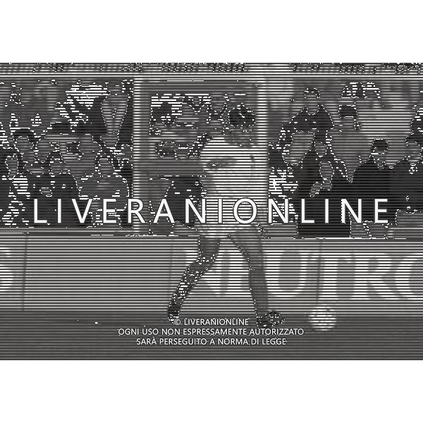 RETROSPETTIVA ALBERICO EVANI CALCIATORE NELLA FOTO ALBERICO EVANI CON LA MAGLIA DELLA NAZIONALE ITALIANA NELL\'ANNO 1991 AG ALDO LIVERANI SAS