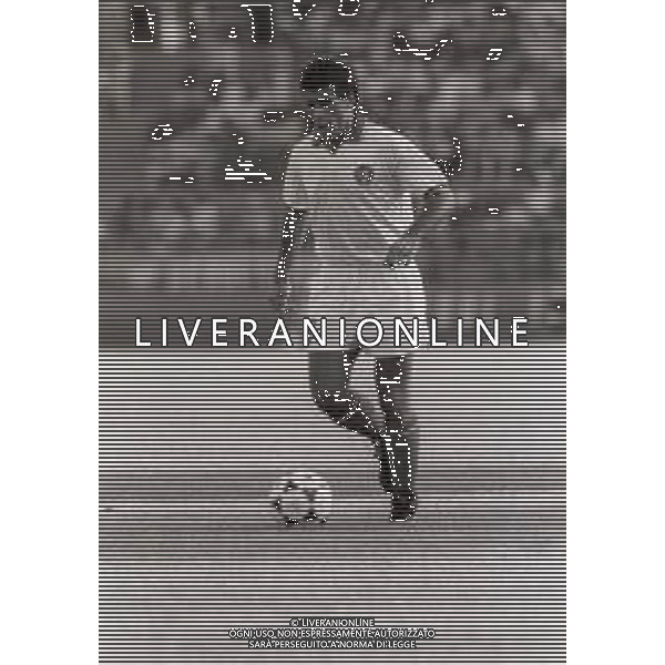 RETROSPETTIVA ALBERICO EVANI CALCIATORE NELLA FOTO ALBERICO EVANI CON LA MAGLIA DELLA NAZIONALE ITALIANA NELL\'ANNO 1991 AG ALDO LIVERANI SAS