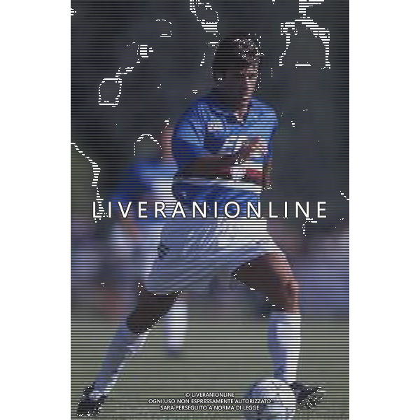 RETROSPETTIVA ALBERICO EVANI CALCIATORE 1993-94 NELLA FOTO ALBERICO EVANI CON LA MAGLIA DELLA SAMPDORIA CALCIO AG ALDO LIVERANI SAS