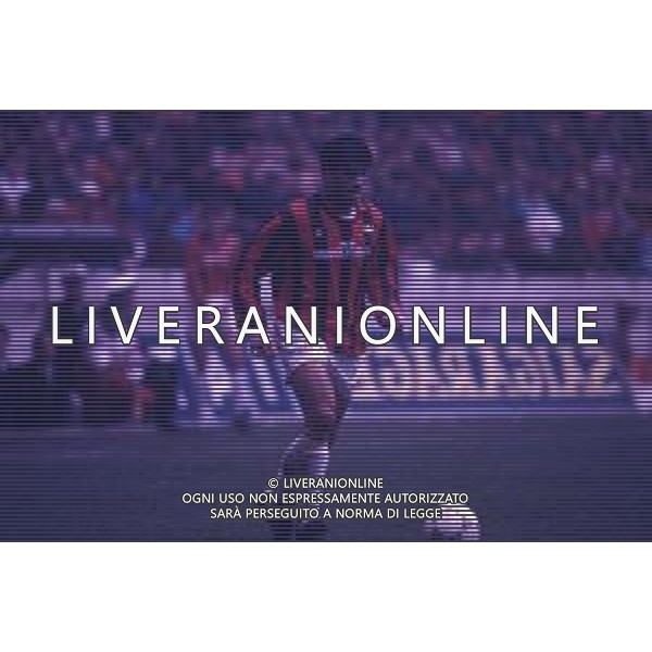 RETROSPETTIVA ALBERICO EVANI CALCIATORE 1991 NELLA FOTO ALBERICO EVANI CON LA MAGLIA DEL MILAN CALCIO AG ALDO LIVERANI SAS