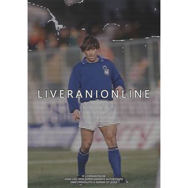 RETROSPETTIVA ALBERICO EVANI CALCIATORE 1991-1992 NELLA FOTO ALBERICO EVANI CON LA MAGLIA DELLA NAZIONALE ITALIANA DI CALCIO AG ALDO LIVERANI SAS