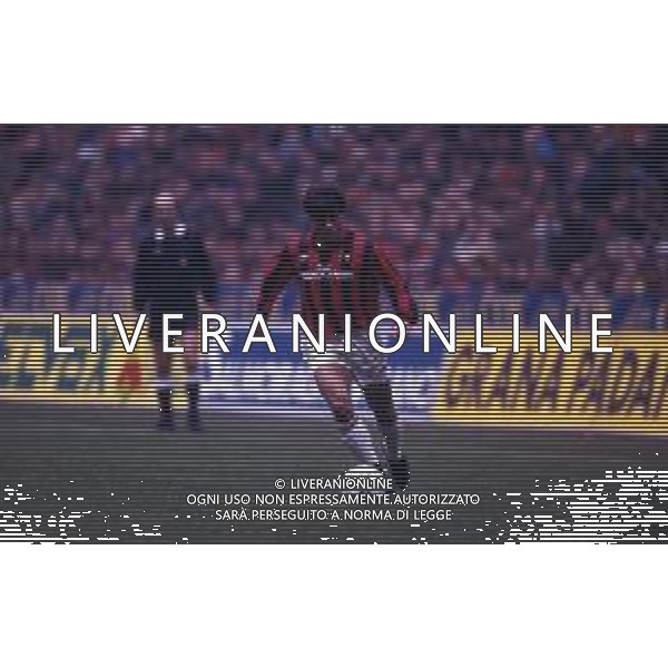 RETROSPETTIVA ALBERICO EVANI CALCIATORE 1991-1992 NELLA FOTO ALBERICO EVANI CON LA MAGLIA DEL MILAN CALCIO AG ALDO LIVERANI SAS