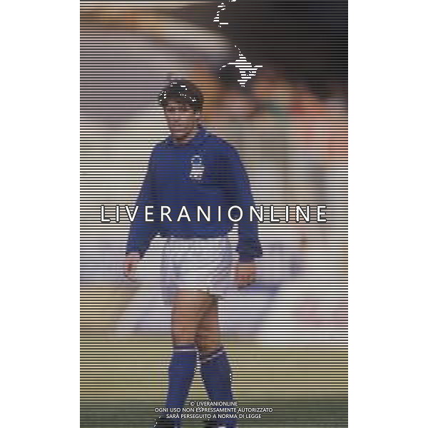 RETROSPETTIVA ALBERICO EVANI CALCIATORE NELLA FOTO ALBERICO EVANI CON LA MAGLIA DELLA NAZIONALE ITALIANA DI CALCIO AG ALDO LIVERANI SAS