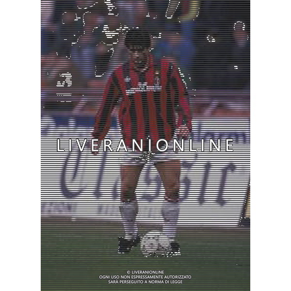 MILAN CALCIO NELLA FOTO EVANI ALBERIGO CALCIATORE MILAN 1992 FOTO ALDO LIVERANI