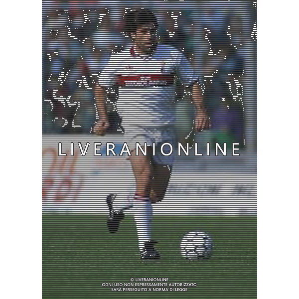 MILAN CALCIO NELLA FOTO EVANI ALBERIGO CALCIATORE MILAN 1992 FOTO ALDO LIVERANI