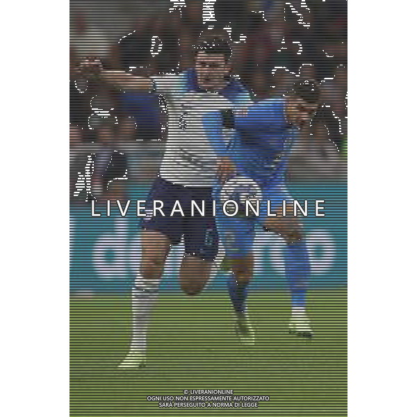 ITALIA - INGHILTERRA UEFA Nations League Gruppo C - 23/09/2022 - nella foto: Giovanni Di Lorenzo(Italia) Harry Maguire(Inghilterra) ©Claudio Zamagni/Agenzia Aldo Liverani /AGENZIA ALDO LIVERANI SAS