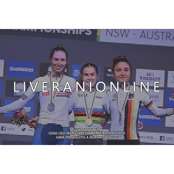 24-09-2022 World Championships U23 Women; 2022, New Zealand; 2022, Great Britain; 2022, Germany; Fisher Black, Niamh; Georgi, Pfeiffer; Bauernfeind, Ricarda; Wollongong; ©SIROTTI/AGENZIA ALDO LIVERANI SAS