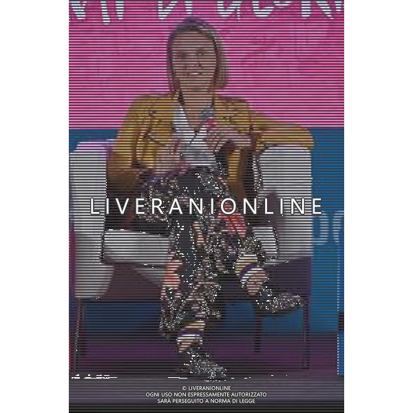 Festival dello Sport nella foto Arianna Fontana Trento 24-09-2022 Palazzo della Regione Fontana e Lobello la regina del ghiaccio, con Arianna Fontana pattinatrice di short track e Atnhony Lobello suo allenatore e marito foto Roberto Garavaglia/ag. Aldo Liverani sas/AGENZIA ALDO LIVERANI SAS