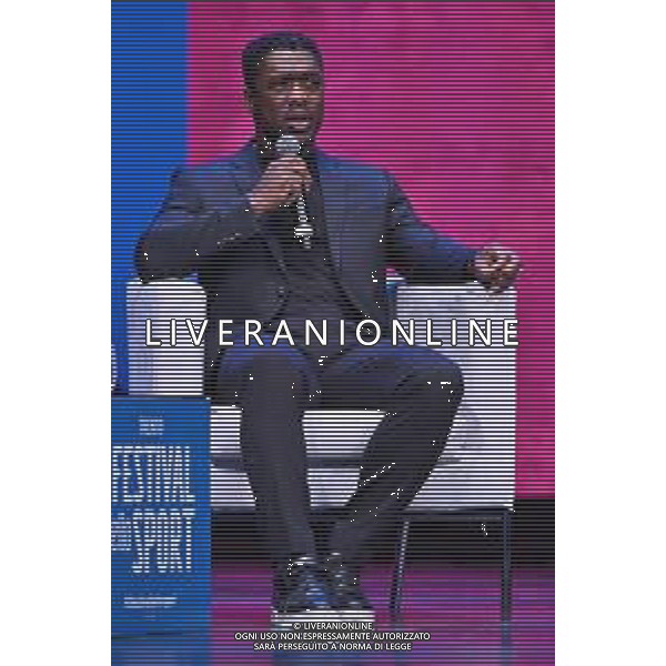 Festival dello Sport nella foto Clarence Seedorf Trento 24-09-2022 Teatro Sociale Clarence Seedorf il mio calcio libero, con Clarence Seedorf allenatore ed ex calciatore foto Roberto Garavaglia/ag. Aldo Liverani sas/AGENZIA ALDO LIVERANI SAS