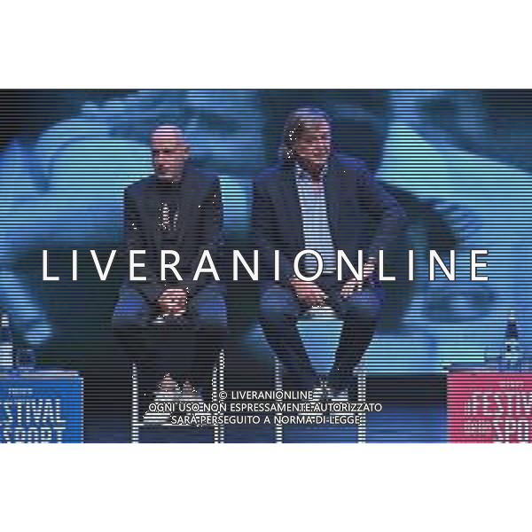 Festival dello Sport nella foto Corrado Barazzutti SX e Adriano Panatta DX Trento 24-09-2022 Auditorium Santa Chiara Panatta Bertolucci e Barazzutti una squadra, con Adriano Panatta, Paolo Bertolucci e Corrado Barazzutti ex tennisti e vincitori della Coppa Davis nel 1976 foto Roberto Garavaglia/ag. Aldo Liverani sas/AGENZIA ALDO LIVERANI SAS