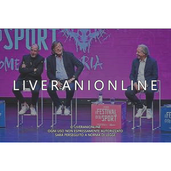 Festival dello Sport nella foto da SX Corrado Barazzutti, Adriano Panatta e Paolo Bertolucci Trento 24-09-2022 Auditorium Santa Chiara Panatta Bertolucci e Barazzutti una squadra, con Adriano Panatta, Paolo Bertolucci e Corrado Barazzutti ex tennisti e vincitori della Coppa Davis nel 1976 foto Roberto Garavaglia/ag. Aldo Liverani sas/AGENZIA ALDO LIVERANI SAS