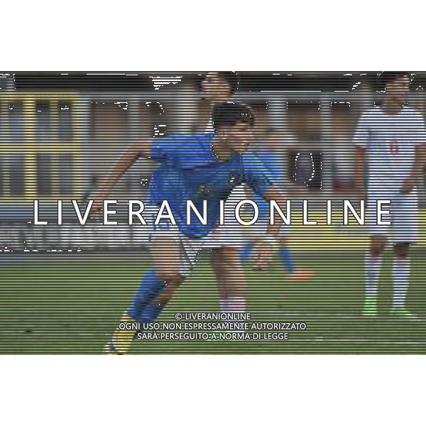 © TVRG Italia vs Svizzera nella foto Giovanni Fabbian (Italia) esulta dopo il gol del 2 a 0 Varese 27-09-2022 Stadio Franco Ossola partita amichevole tra le nazionali Under20 foto Roberto Garavaglia/ag. Aldo Liverani sas