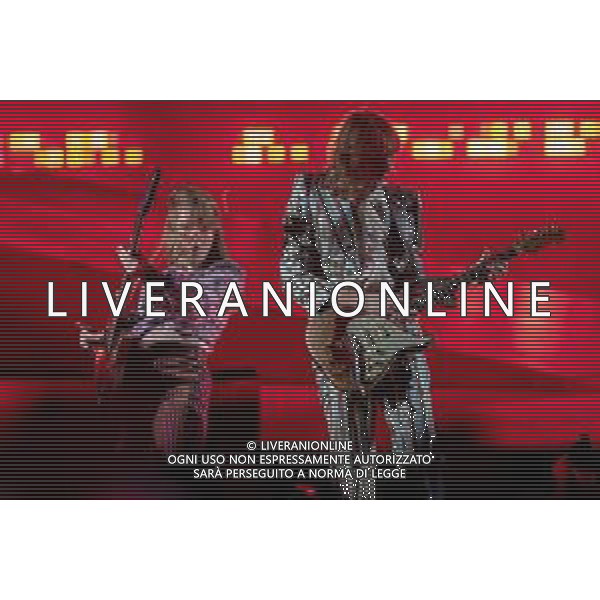The Italian band of Maneskin sings on stage during their live performs at Arena di Verona in Verona, Italy, on 28 April 2022 ©Roberto Tommasini / Ag. Aldo Liverani Sas
