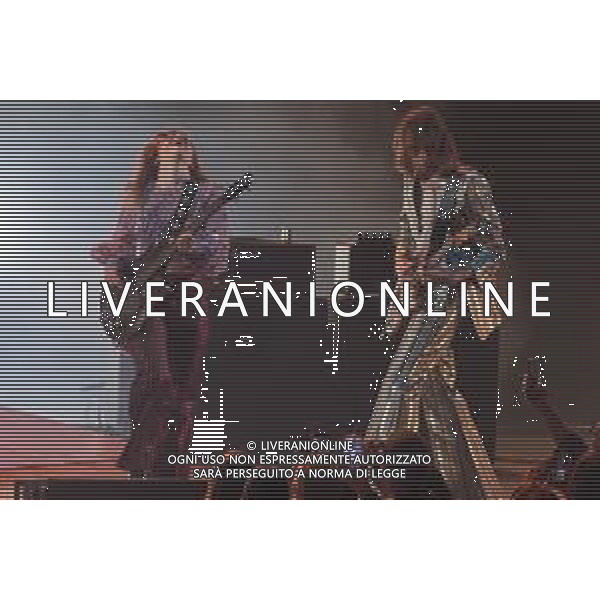 The Italian band of Maneskin sings on stage during their live performs at Arena di Verona in Verona, Italy, on 28 April 2022 ©Roberto Tommasini / Ag. Aldo Liverani Sas