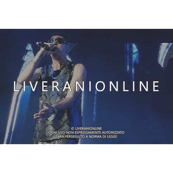 The Italian rappers Fabio Bartolo Rizzo as know with Marracash pseudonym sings on a stage for his Persone Tour at Arena di Verona in Verona, Italy, on 25 September 2022 ©Roberto Tommasini / Ag. Aldo Liverani Sas