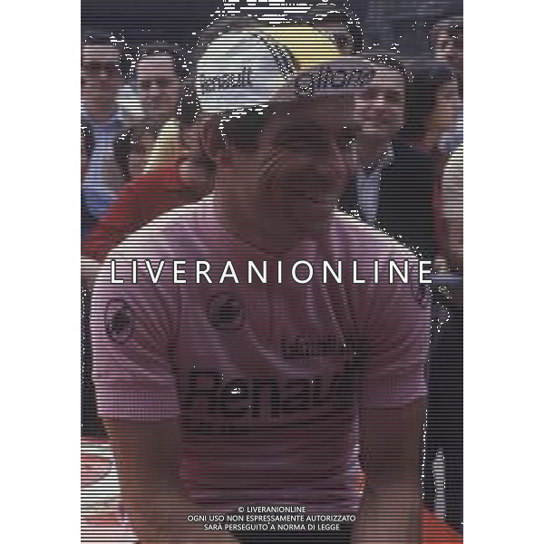 RETROSPETTIVA BERNARD HINAULT CICLISTA NELLA FOTO BERNARD HINAULT CON LA MAGLIA ROSA AG ALDO LIVERANI SAS