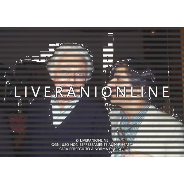 RETROSPETTIVA DINO RISI REGISTA NELLA FOTO DINO RISI A CANNES NELL\'ANNO 1985 CON GIANCARLO GIANNINI AG ALDO LIVERANI SAS