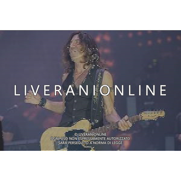 The American guitarist Stef Burns songs on stage during his live performs at La Maura raceways in Milan, for Vasco Rossi, No Stop Live 2022, Milan Italy, on 24 May 2022 ©Roberto Tommasini / Ag. Aldo Liverani Sas