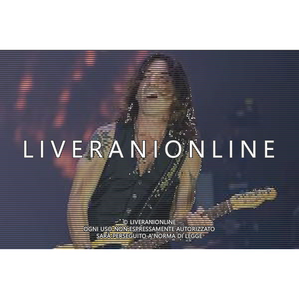 The American guitarist Stef Burns songs on stage during his live performs at La Maura raceways in Milan, for Vasco Rossi, No Stop Live 2022, Milan Italy, on 24 May 2022 ©Roberto Tommasini / Ag. Aldo Liverani Sas