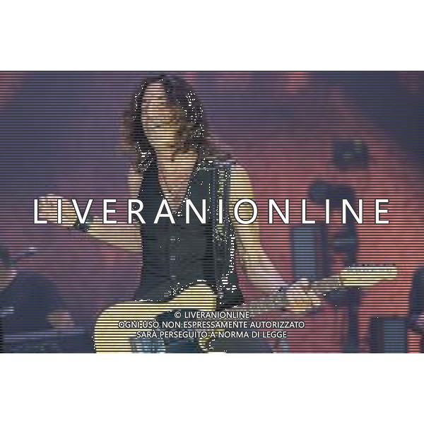 The American guitarist Stef Burns songs on stage during his live performs at La Maura raceways in Milan, for Vasco Rossi, No Stop Live 2022, Milan Italy, on 24 May 2022 ©Roberto Tommasini / Ag. Aldo Liverani Sas