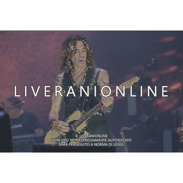 The American guitarist Stef Burns songs on stage during his live performs at La Maura raceways in Milan, for Vasco Rossi, No Stop Live 2022, Milan Italy, on 24 May 2022 ©Roberto Tommasini / Ag. Aldo Liverani Sas