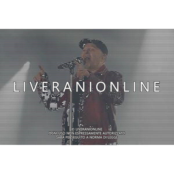 The Italian singer Vasco Rossi sings on stage during his live performs at La Maura raceways in Milan, for his No Stop Live 2022, Milan Italy, on 24 May 2022 ©Roberto Tommasini / Ag. Aldo Liverani Sas
